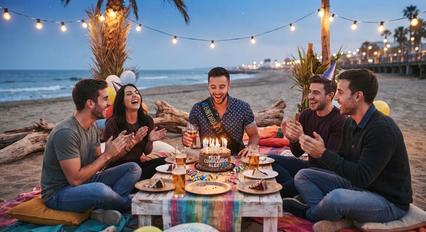 26 años, el mar, los amigos y una noche inolvidable